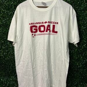 Vintage Arkansas Razorback Soccer Tee Size XL